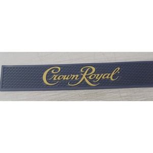 Crown Royal Purple Gold Whiskey Bar Rail Drip Mat 20.5" x 3.5" VGC